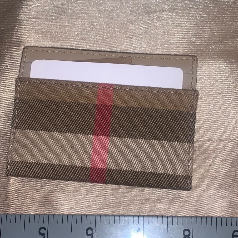 Burberry Brown Card Holder with Classic Design NWT Authentic